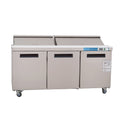 72 inch Salad Sandwich Prep Table Refrigerator, Stainless Steel Food Prep Cooler