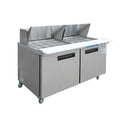 EQCHEN 60 Inch Mega Top Sandwich Prep Table Refrigerator