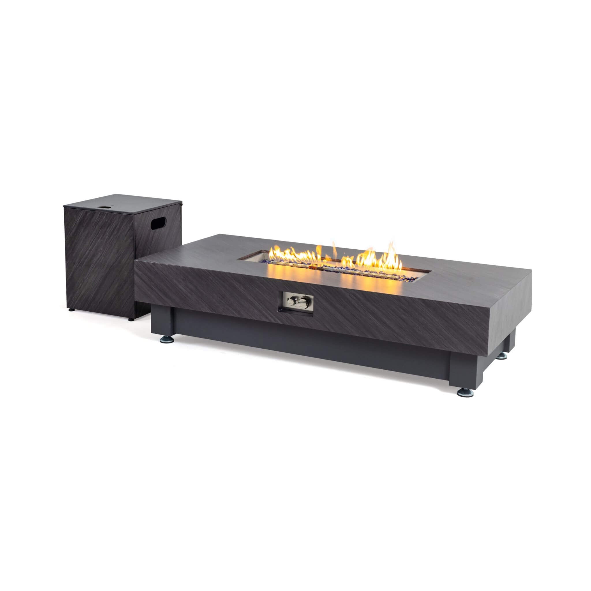 Alora Premium 60-Inch Rectangular Outdoor Modern Propane Fire Pit Table With Rain Cover (SAK91273)