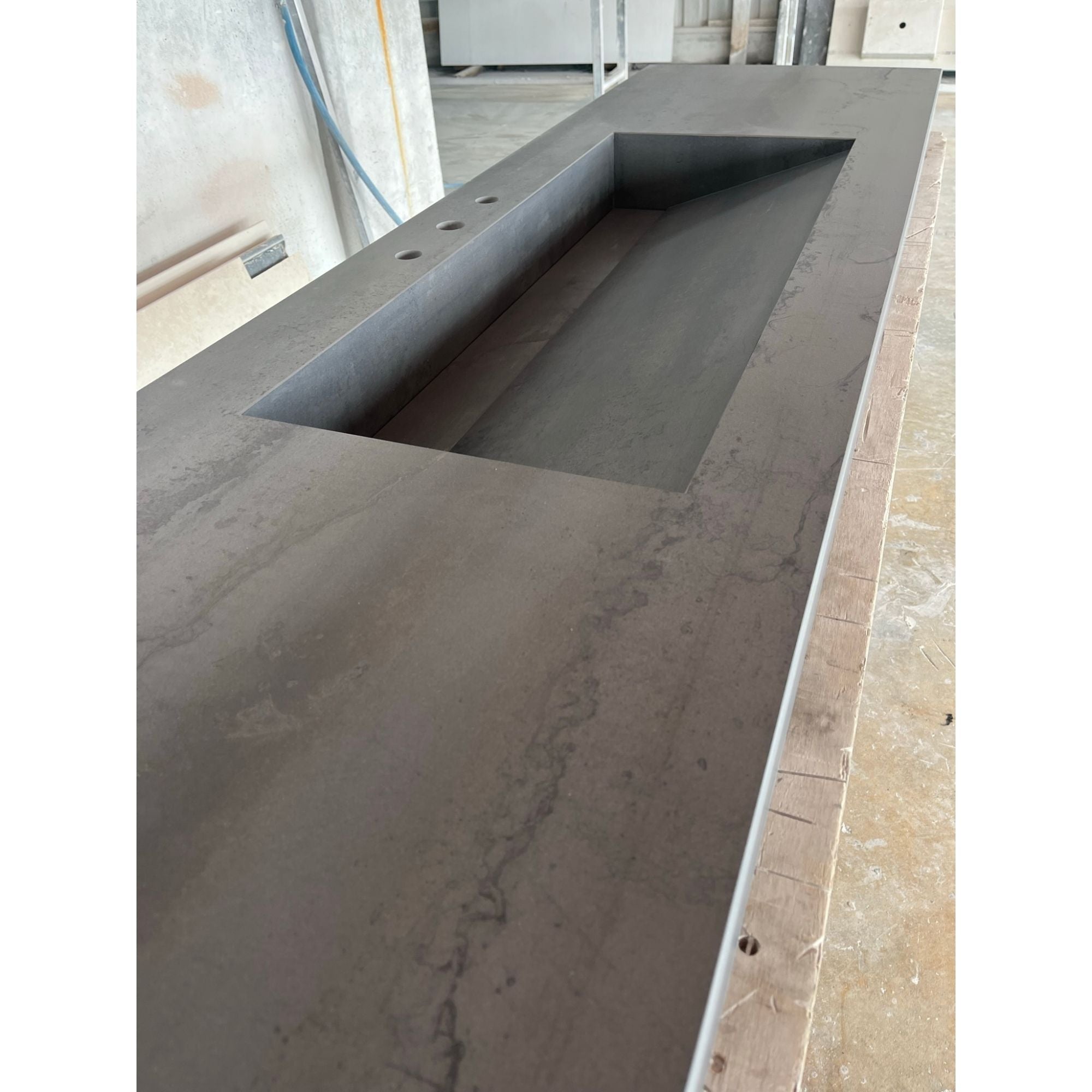 HANDCRAFTED METAL DARK ENGINEERED PORCELAIN SINK (ES-070)