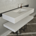 HANDCRAFTED CUSTOM QUARTZ SINK WITH SHIELF (QU-116)