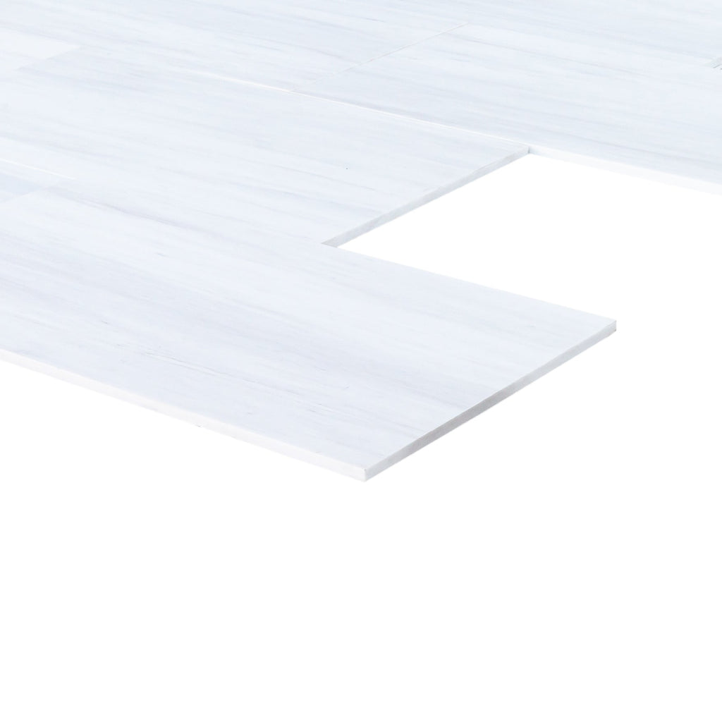 Bianco Dolomite Platinum Marble 12"x24" Polished Floor and Wall Tile - Livfloors Collection