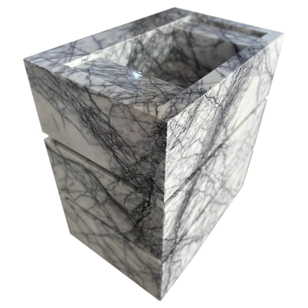 Calacatta Viola Marble Stand-Alone Drawer Sink (W)20" (L)30" (H)34"