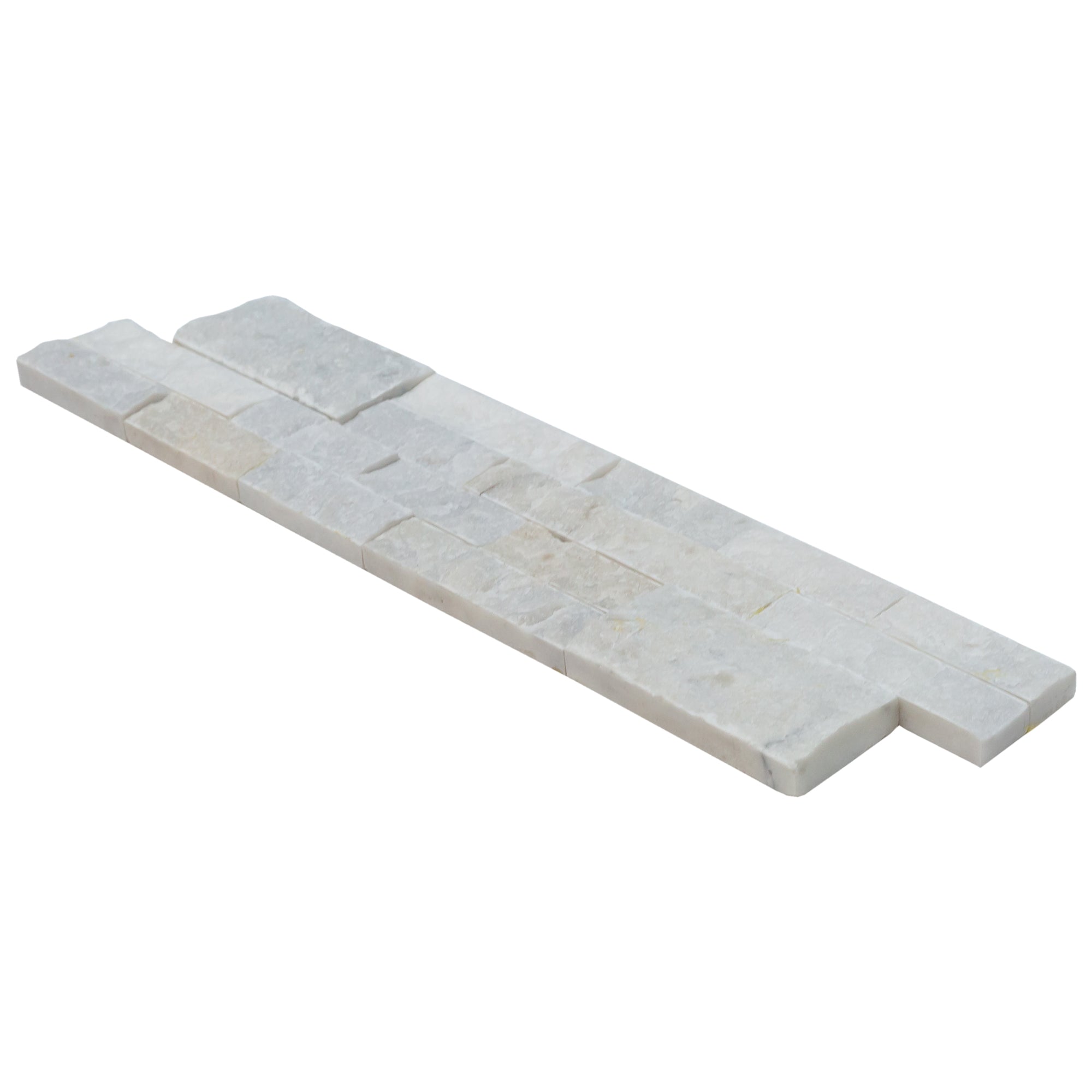Carrara White Ledger 3D Panel 6"x24" Natural Marble Wall Tile - Full Truckload