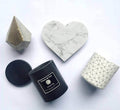 Marble 4"x5" Heart Shape Coasters Semi-polished set of 4
