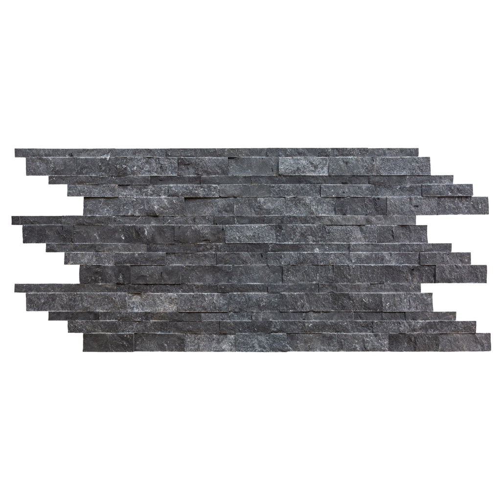Charcoal Cambria Ledger 3D Panel 6.8"x20.8" Split-face Marble Wall Tile - Full Truckload