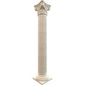 Crema Marfil Marble Corinthian Greek Hand-carved Column (W)20" (L)20" (H)109"