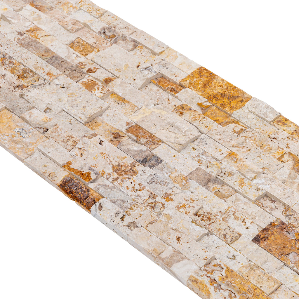 Leonardo Onyx Ledger 3D Panel 6"x24" Natural Marble Wall Tile - Full Truckload
