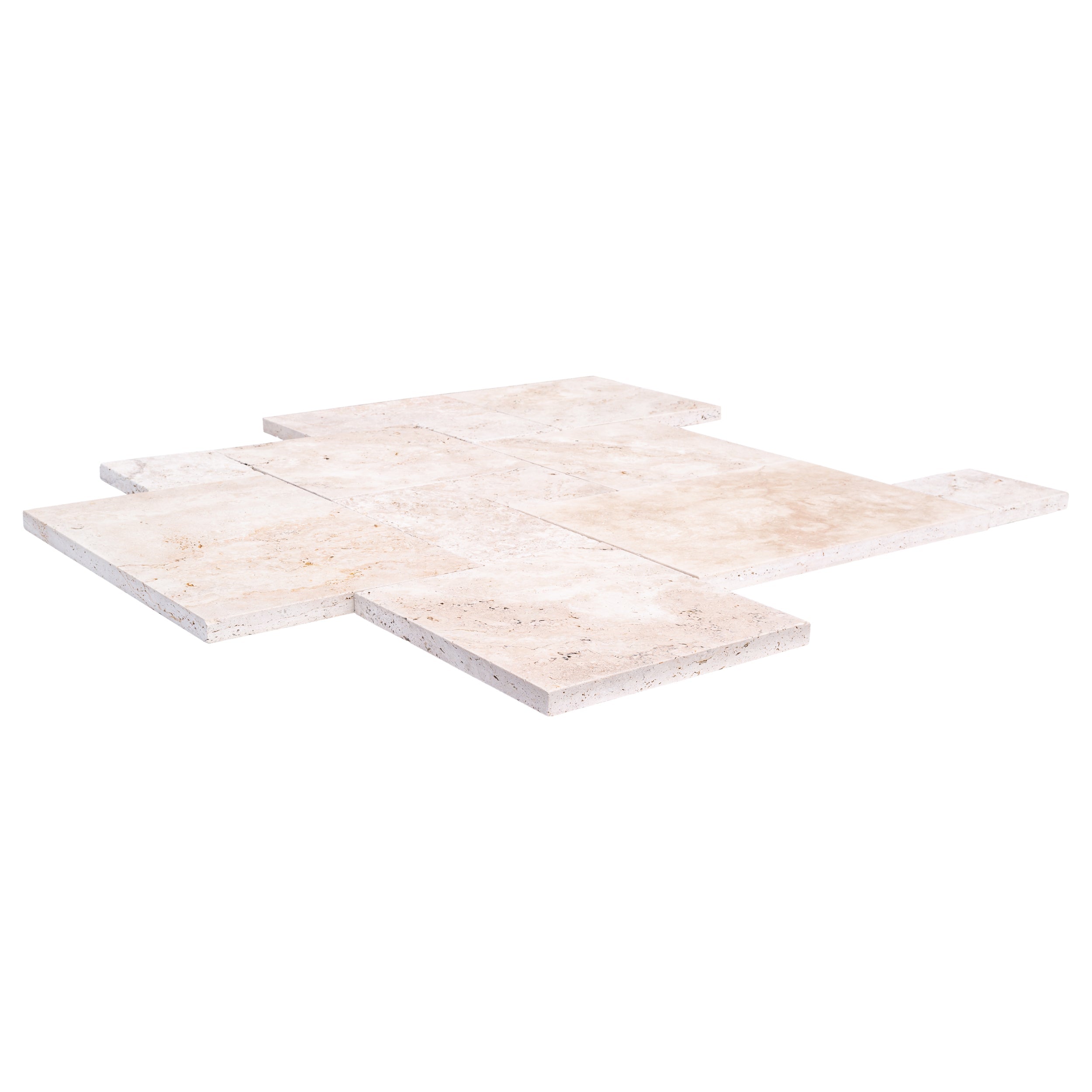 Light Antique Travertine Pattern Tumbled Pavers - Full Truckload