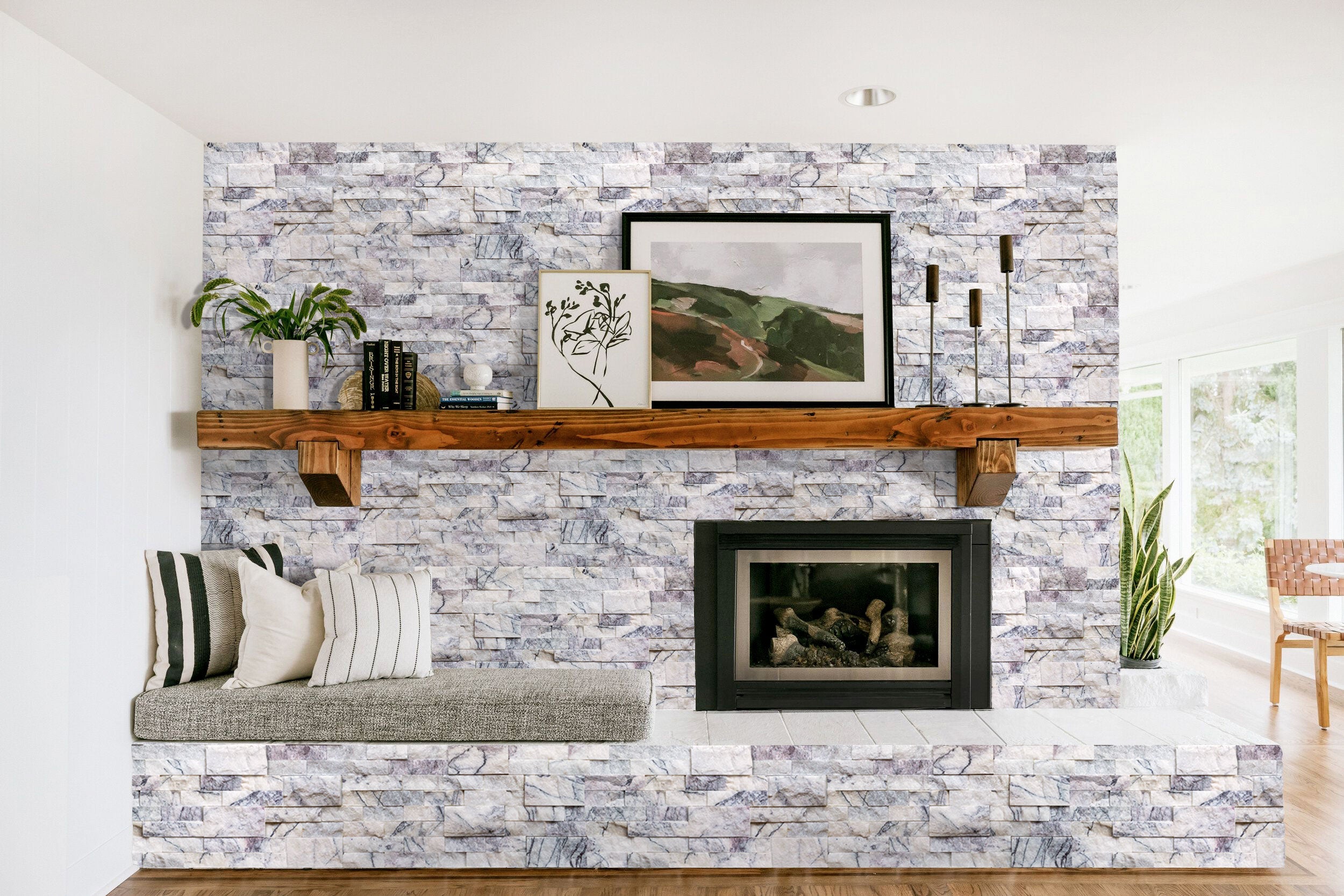 New York Ledger 3D Panel 6"x24" Natural Marble Wall Tile - Full Truckload