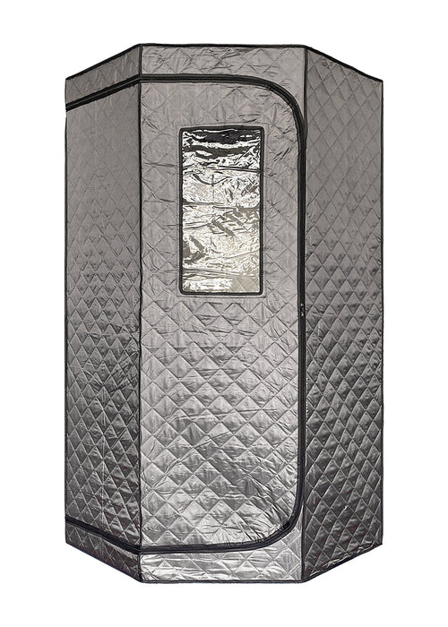 Blisspod Portable Personal Full Body 60 Min Rapid Steam Sauna | Pentagonal | Grey | Powerful 1600 Watts | 3.6L Stronger Steamer | 90X90X190cm