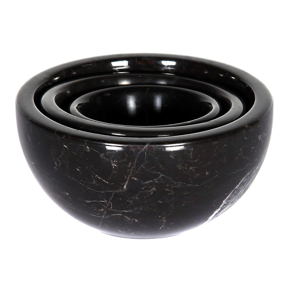 Marble Nesting Snack/Serving Bowls Set of 3 Polished