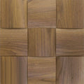 US Walnut Big Straw Mesh-mounted Wood Mosaic Wall Tile - Livfloors Collection