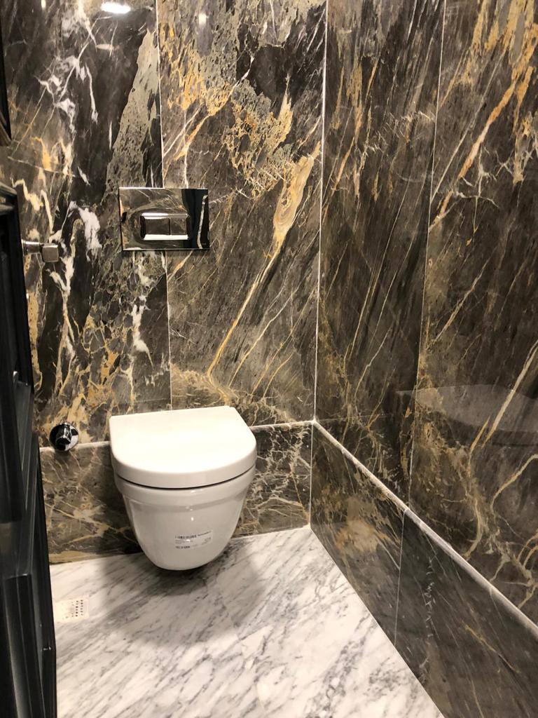 Adriatic Black Exotic Marble Polished Floor and Wall Tile - Large Format - Livfloors Collection