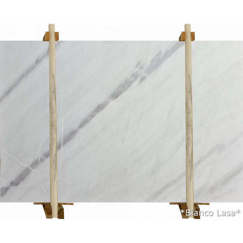 Bianco Lasa White Bookmatching Marble Slabs Polished - Full Truckload