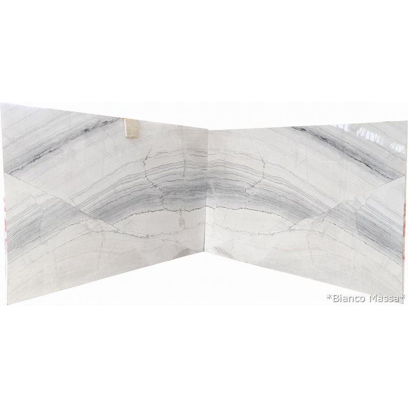 Bianco Massa White Bookmatching Marble Slabs Polished - Full Truckload