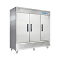 Commercial Reach in Refrigerator, 3 door 72 Cu.ft Stainless Steel Commercial Upright Refrigerator