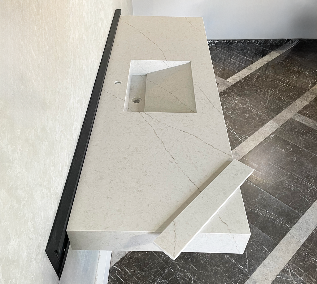 HANDCRAFTED CUSTOM DOUBLE QUARTZ SINK (QU-086)