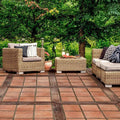 Isola 10 Dark Cotto Red Manufactured Stone Pavers 3/4" Thick F04DC - Livfloors Collection