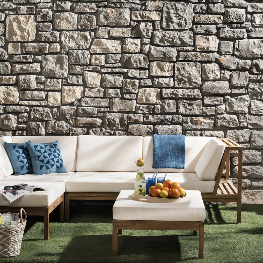 Ashlar Pattern Masso Olive Manufactured Stone Handmade Veneer - Livfloors Collection