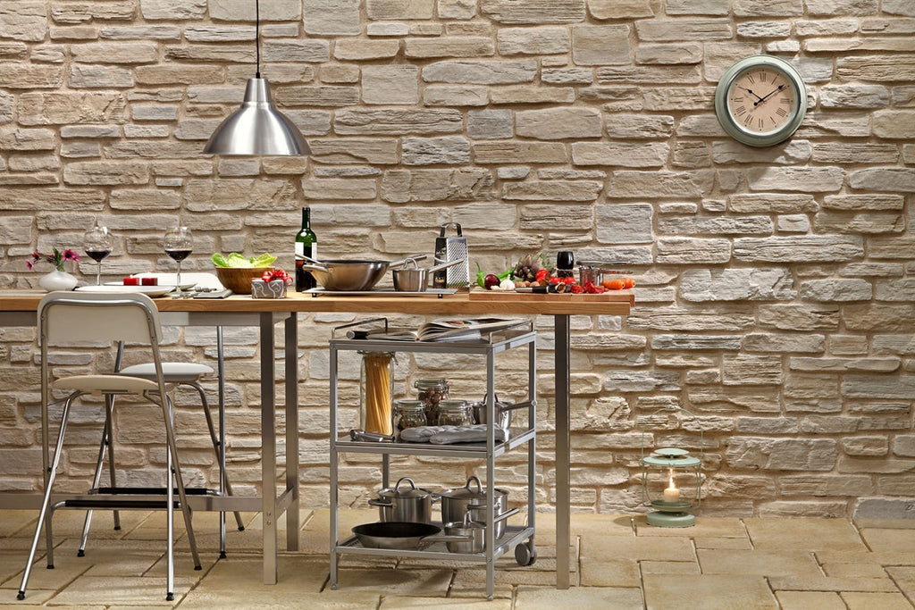 Grand Canyon Pearl Slate Look Manufactured Stone Handmade Veneer - Livfloors Collection
