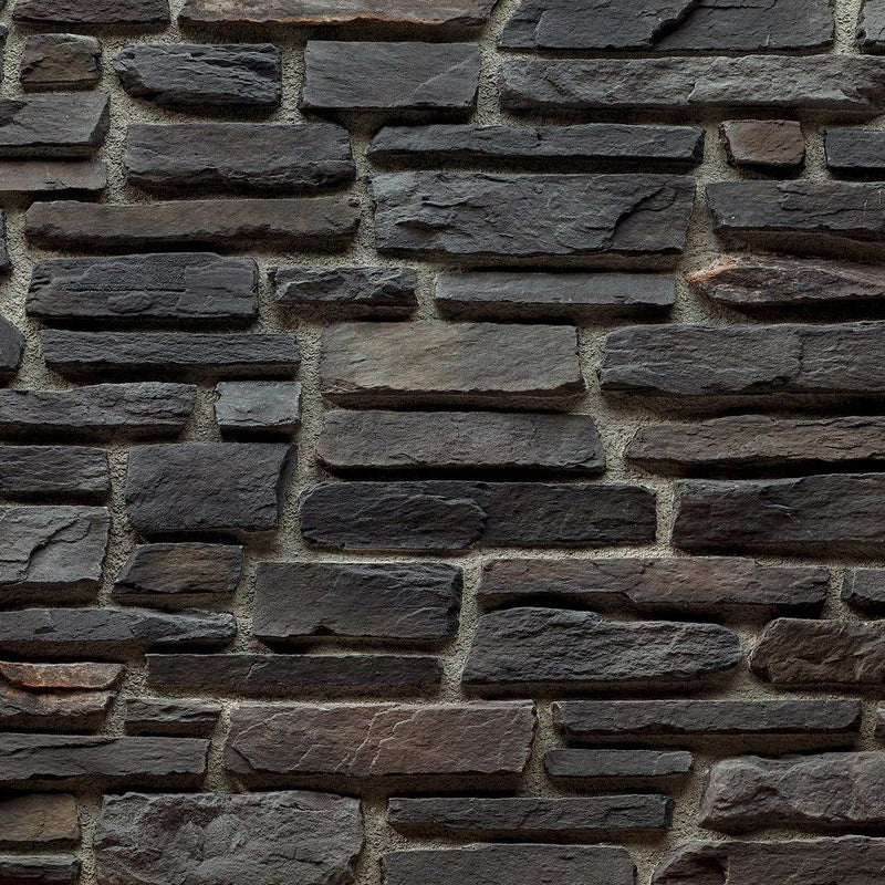 Sierra Anthracite Slate Look Manufactured Stone Handmade Veneer - Livfloors Collection