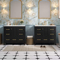 Nuvia Premium 72-Inch Bathroom Vanity Set With Resin Sink And Soft-Close Drawers [Faucet Not Included] (SAK62749)