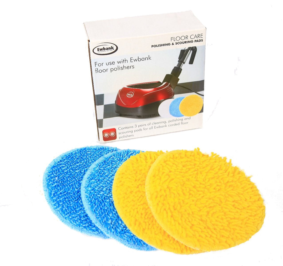 Ewbank Mixed Polisher Pad Set For Ewbank Floor Polishers EPV1100 & EP170 models, 2 Mixed Sets