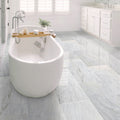 Sugar White Marble Polished Floor and Wall Tile - Large Format - Livfloors Collection