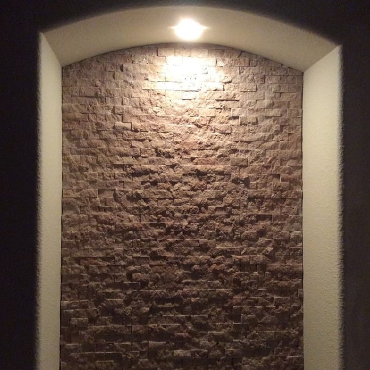 Travertine Noce Brown Split Face Mosaic Floor and Wall Tile - Livfloors Collection